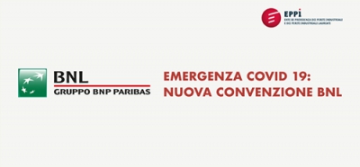 EMERGENZA COVID-19: NUOVA CONVENZIONE BNL