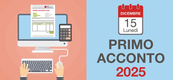 15 DICEMBRE 2025: SCADENZA PRIMO ACCONTO