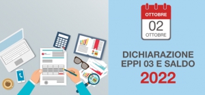 2 OTTOBRE 2023: SCADENZA DICHIARAZIONE DEI REDDITI E SALDO 2022